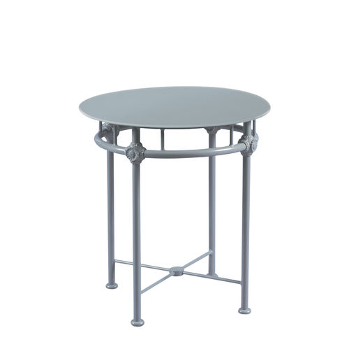 Tavolino classico - 1800 - Tectona - in alluminio / rotondo / per uso residenziale