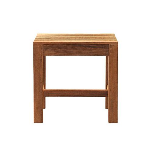 Sgabello contemporaneo - WILSON - Tectona - in teak / con supporto in teak / da giardino