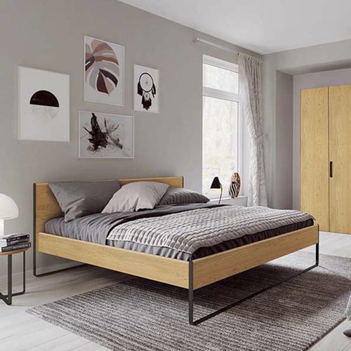 Letto matrimoniale - NEO - hülsta - contemporaneo / imbottito / con testiera