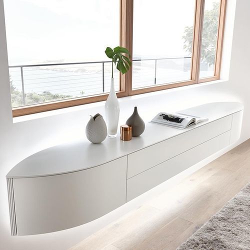 Credenza a muro - NAVIS  - hülsta - contemporanea / in ceramica / in noce