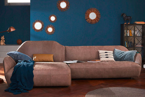 Divano modulare - hs.480 - hülsta - contemporaneo / in tessuto / in pelle