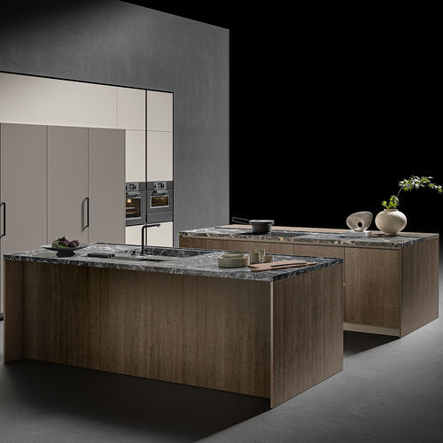 Cucina contemporanea - CX 13 - COMPREX - in noce / in MDF / in pietra