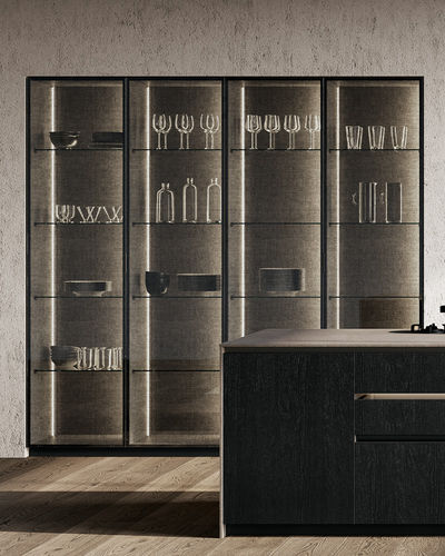 Cucina contemporanea - CX 19 - COMPREX - in vetro / in alluminio / con isola