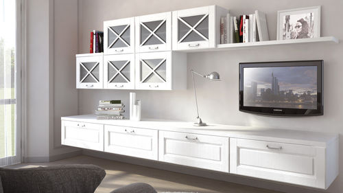 Parete attrezzata TV classico - AGNESE - CUCINE LUBE - in legno