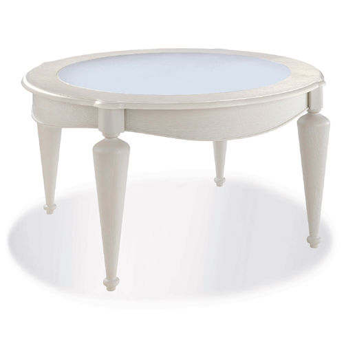 Tavolo classico - LARIMAR - CUCINE LUBE - in legno massiccio / con supporto in legno massiccio / rotondo