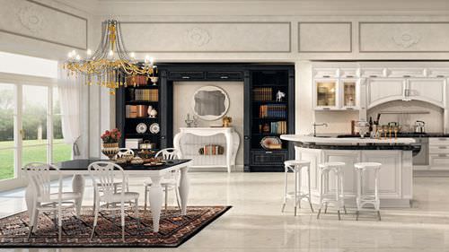 Cucina classica - PANTHEON - CUCINE LUBE - impiallacciata in legno / con impugnature