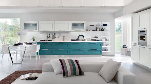 Cucina contemporanea - GALLERY - CUCINE LUBE - in legno / con impugnature