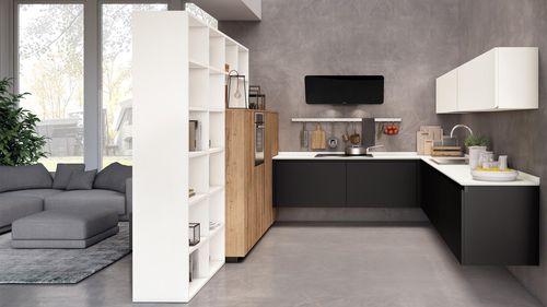 Cucina contemporanea - OLTRE - CUCINE LUBE - in legno / in alluminio / senza maniglie