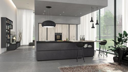 Cucina contemporanea - OLTRE - CUCINE LUBE - in legno / in alluminio / con isola