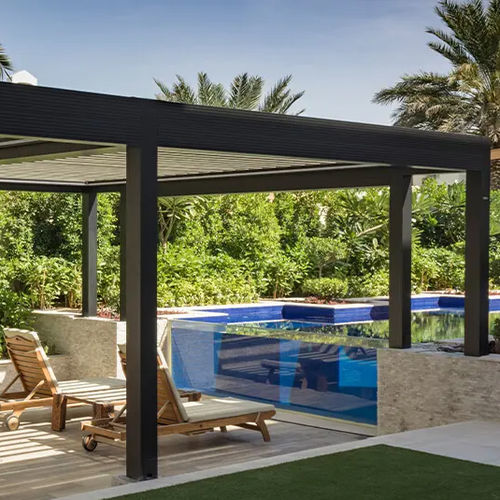 Pergola autoportante - DUBAI - UNITED ARAB EMIRATES - Gibus SPA - in legno / in vetro / bioclimatica