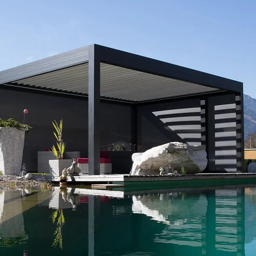 Pergola autoportante - AUSTRIA - Gibus SPA - in alluminio / con copertura in tela / bioclimatica