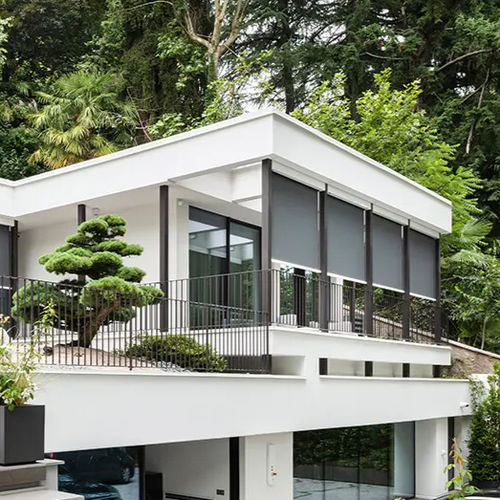 Veranda in metallo - Varese - Italy - Gibus SPA - in tessuto / per edificio / motorizzata