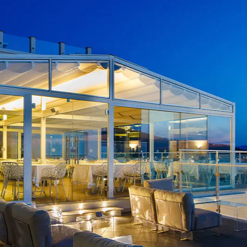 Veranda autoportante - CAPRI - ITALY - Gibus SPA - in vetro / in metallo / per ristorante