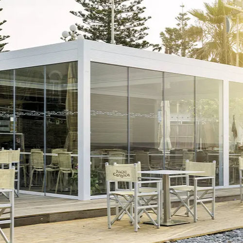 Veranda in vetro - IMPERIA - ITALY - Gibus SPA - in metallo / contract / con vetrate scorrevoli