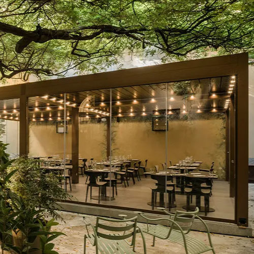 Veranda in vetro - MILAN - ITALY - Gibus SPA - in metallo / per ristorante / a vetro semplice