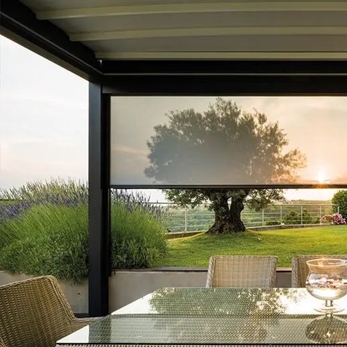 Pergola autoportante - AZIMUT - Gibus SPA - addossata / in alluminio estruso / in PVC