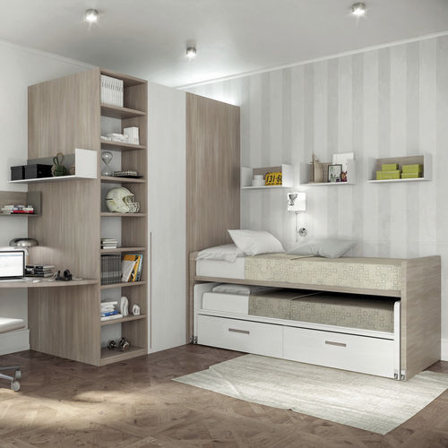 Cameretta bianca - 370 - TUMIDEI - marrone / in legno laccato / in alluminio laccato