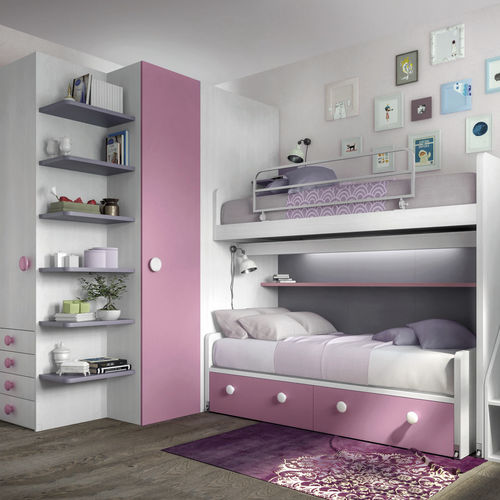 Cameretta bianca - 368 - TUMIDEI - rosa / in melaminico / in alluminio anodizzato