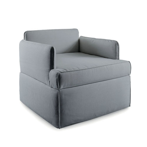 Poltrona contemporanea - TUMIDEI - in tessuto / letto / grigia