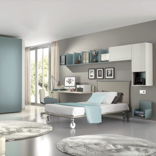 Cameretta blu per bambini - 352 - TUMIDEI - grigia / in melaminico / in alluminio anodizzato