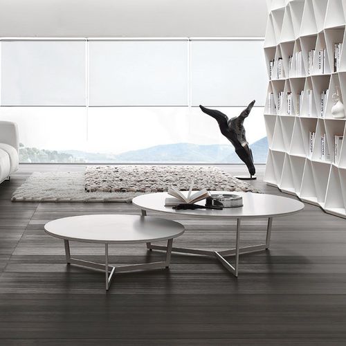 Tavolino basso contemporaneo - Harpa - ALIVAR - in rovere / in MDF laccato / in marmo