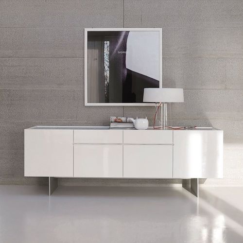 Credenza contemporanea - Kubit - ALIVAR - in MDF laccato / in alluminio verniciato / in alluminio spazzolato