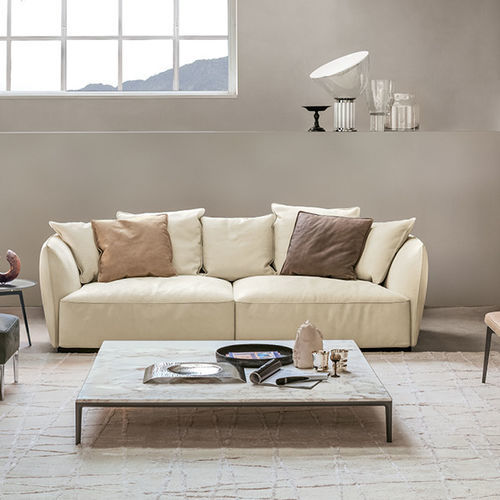 Tavolino basso contemporaneo - Poggio - ALIVAR - in rovere / in MDF laccato / in marmo