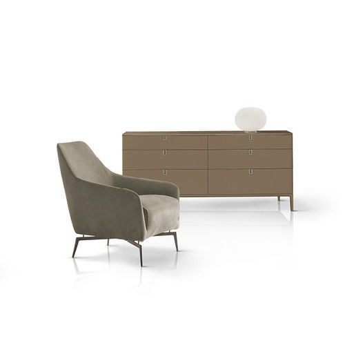 Cassettone contemporaneo - Inside - ALIVAR - in MDF laccato / in pelle / in ghisa di alluminio
