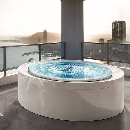 Vasca da bagno rotonda - FUSION SPA 200 - GRUPPO TREESSE - da appoggio / in acrilico / di Marc Sadler