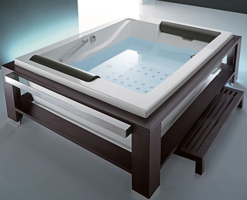 Vasca da bagno con piedi - BIS ONE TOP - GRUPPO TREESSE - in legno / in acrilico / doppia