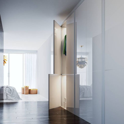 Porta per armadio da interno - EXTRA - LINVISIBILE - in legno / in alluminio / in laminato