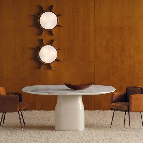 Tavolo da pranzo contemporaneo - SAKI - Minotti - in resina / in ABS / in termoplastica
