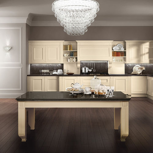 Cucina classica - MELOGRANO CLASSIC - COMPOSIT - in legno / senza maniglie / laccata