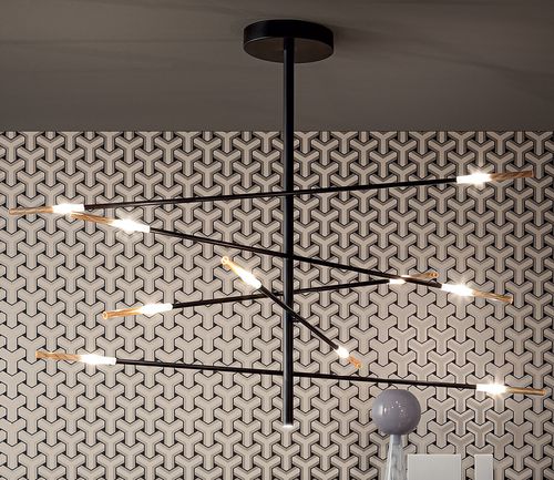 Lampada a sospensione - CROSSROAD - BONALDO - in metallo verniciato / in vetro / contemporanea