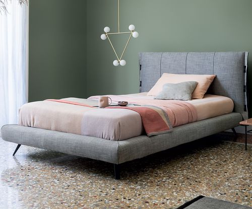 Letto matrimoniale - CUFF - BONALDO - singolo / contemporaneo / imbottito