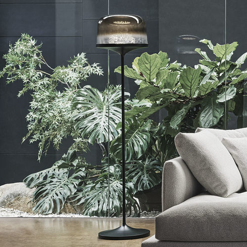 Lampada da terra - Pin - BONALDO - in metallo verniciato / in vetro soffiato / contemporanea