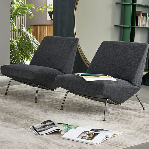 Chauffeuse contemporanea - Sleek - BONALDO - in pelle / in tessuto / in metallo