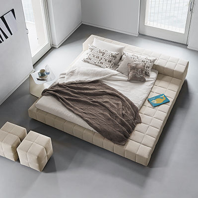 Letto tatami - SQUARING - BONALDO - matrimoniale / contemporaneo / imbottito