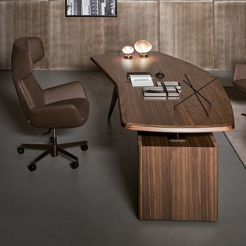 Scrivania direzionale - Diver - BONALDO - da terra / contemporanea / impiallacciata in legno