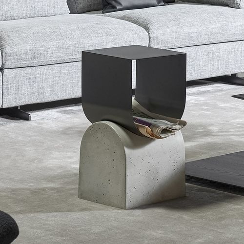 Portariviste contemporaneo - Vague - BONALDO - per uso residenziale / in calcestruzzo / in metallo verniciato