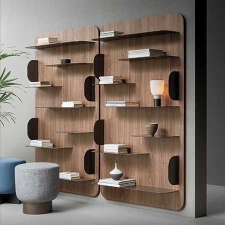 Libreria a muro - Blabla - BONALDO - contemporanea / in rovere / in noce