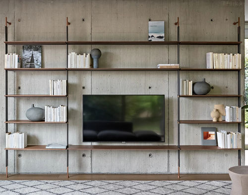 Libreria modulare - Roll - BONALDO - a muro / contemporanea / per ufficio