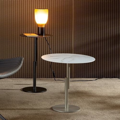 Tavolo d'appoggio contemporaneo - Innesti - BONALDO - in metallo verniciato / in ceramica / con supporto in metallo verniciato