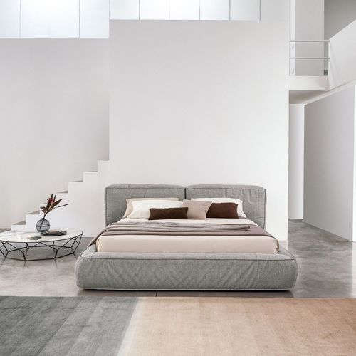 Letto matrimoniale - FLUFF - BONALDO - contemporaneo / imbottito / con testiera imbottita