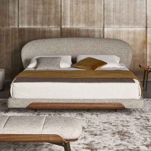 Letto matrimoniale - Olos  - BONALDO - contemporaneo / imbottito / con testiera imbottita