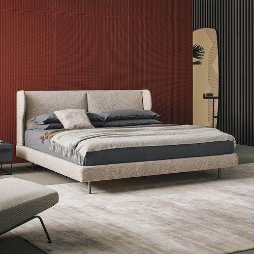 Letto matrimoniale - River - BONALDO - contemporaneo / imbottito / con testiera imbottita