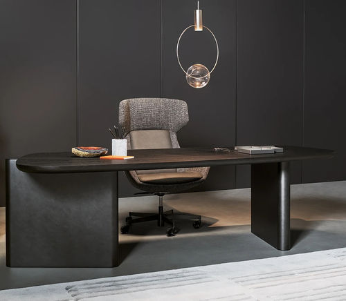 Scrivania direzionale - Flatiron - BONALDO - da terra / contemporanea / impiallacciata in legno