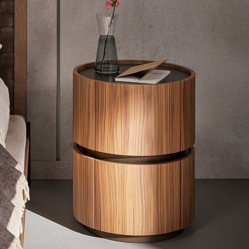 Comodino contemporaneo - Moneypenny - BONALDO - in rovere / in noce / impiallacciato in legno