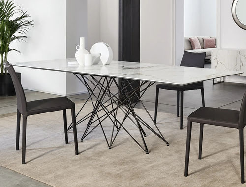 Tavolo da pranzo contemporaneo - Octa - BONALDO - in rovere / in noce / impiallacciato in legno