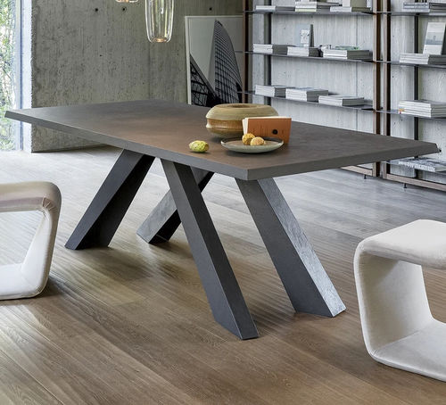 Tavolo da pranzo contemporaneo - Big  - BONALDO - in rovere / in noce / impiallacciato in legno